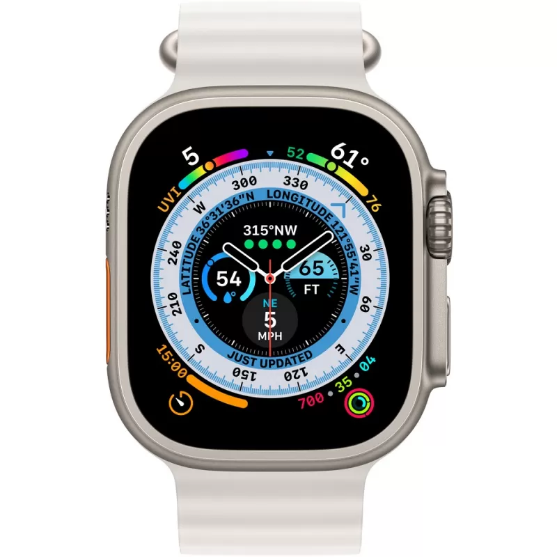 Apple Watch Ultra MNH83LZ/A 49mm (GPS + Celular) - Titanium/Ocean White
