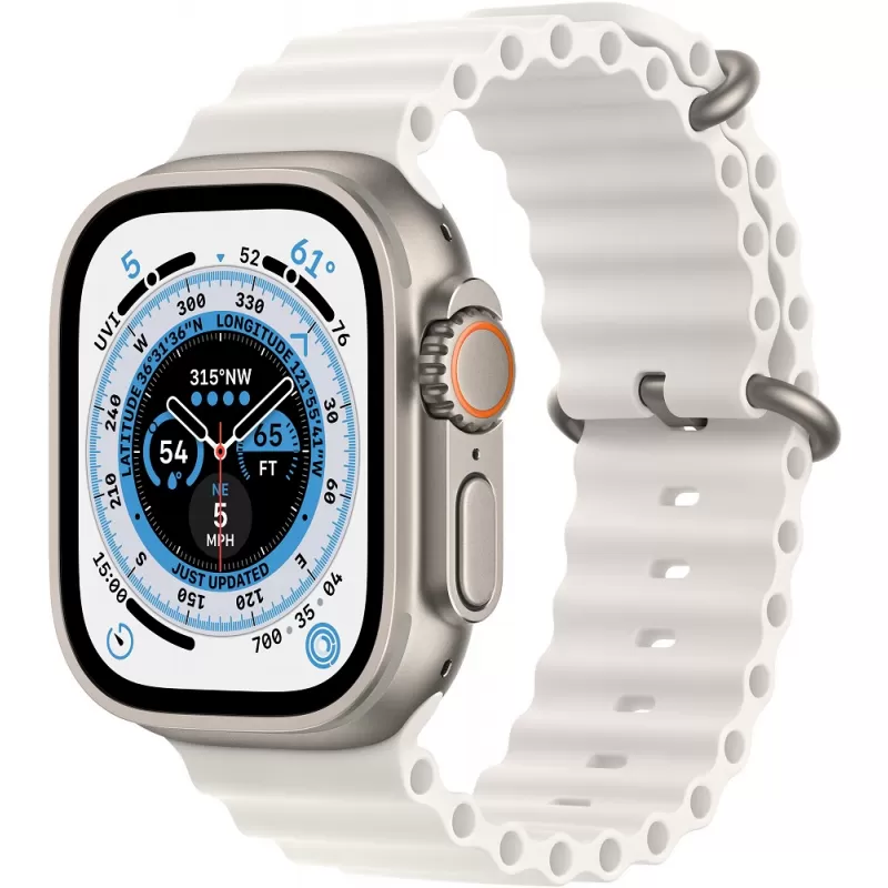 Apple Watch Ultra MNH83LZ/A 49mm (GPS + Celular) - Titanium/Ocean White