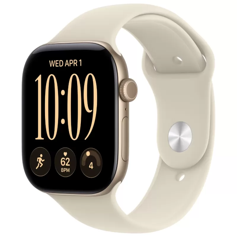 Apple Watch Series 12 MJEP4BE/A 46mm GPS - Light Gold Aluminum/Sand Sport Band