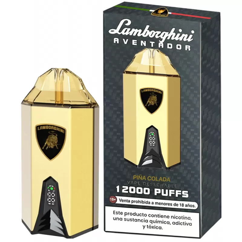 Vaper Descartable Lamborghini Aventador 2% Nicotina 12000 Puffs - Piña Colada