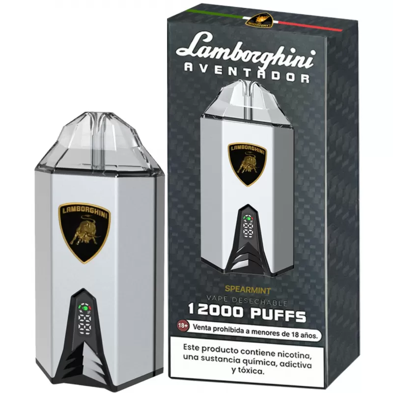 Vaper Descartable Lamborghini Aventador 2% Nicotina 12000 Puffs - Spearmint