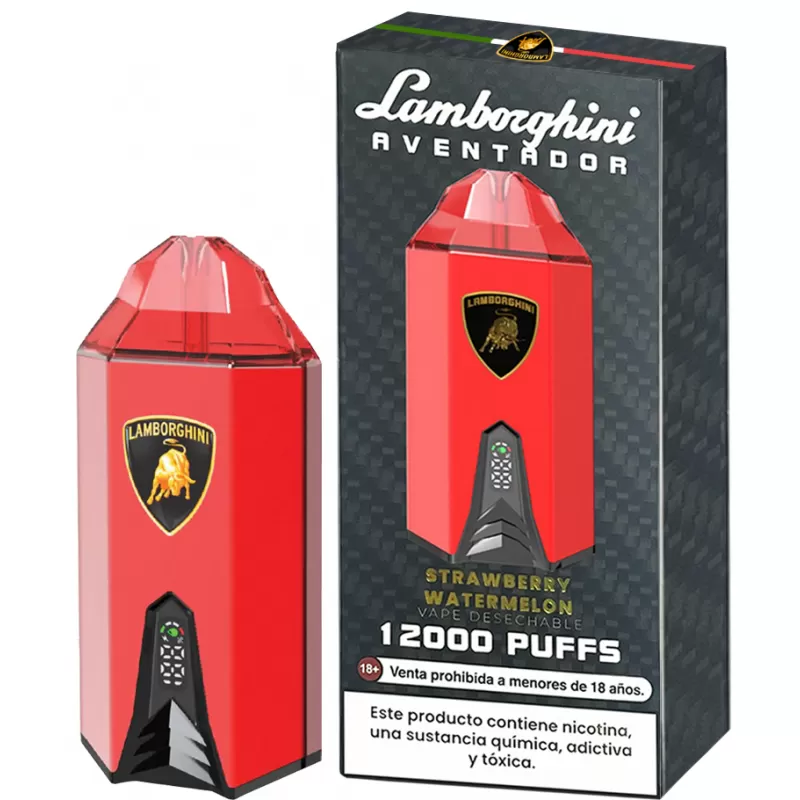 Vaper Descartable Lamborghini Aventador 2% Nicotina 12000 Puffs - Strawberry Watermelon