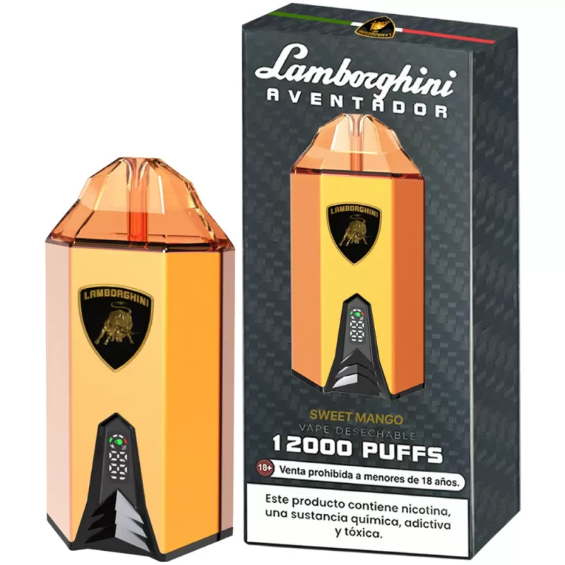 Vaper Descartable Lamborghini Aventador 2% Nicotina 12000 Puffs - Sweet Mango