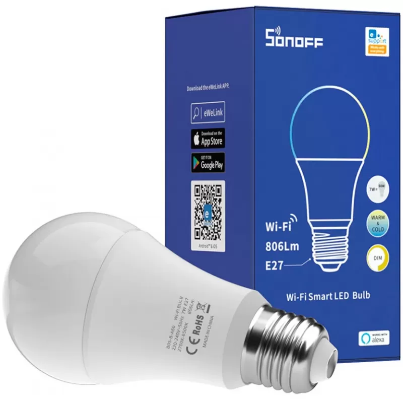 Lámpara Smart Sonoff B02-B-A60 9W Wi-Fi 220V