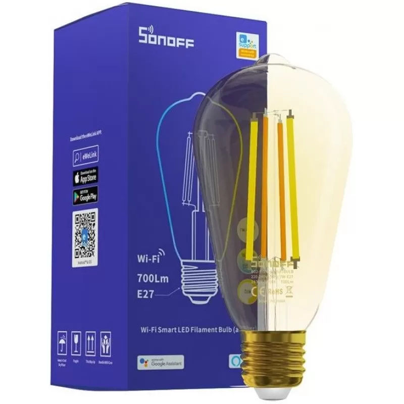 Lámpara Smart Sonoff B02-F-ST64 Alexa 7W Wi-Fi 220-240V
