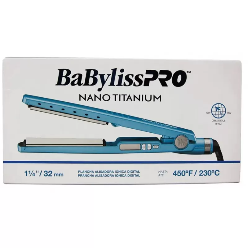 Alisador BaByliss Pro Nano Titanium BNT4091TUZ 2V - Blue