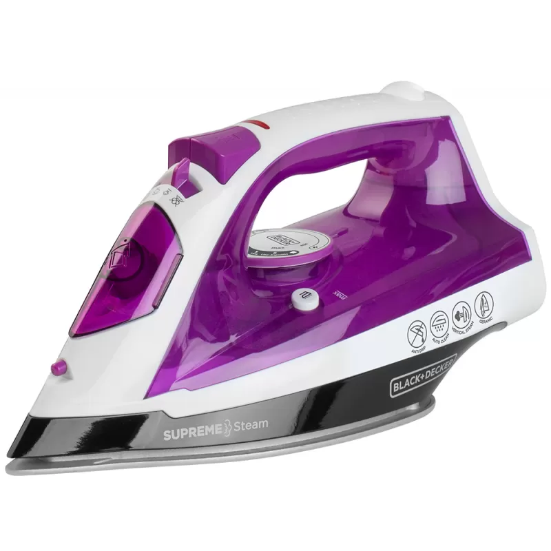 Plancha a Vapor Black+Decker Supreme Steam IR23960-CL 240V 2400W - White/Purple