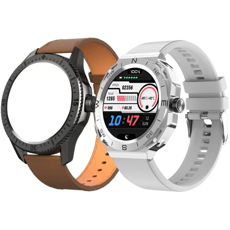 Reloj Smart Blulory RT 2023 - Silver/Brown