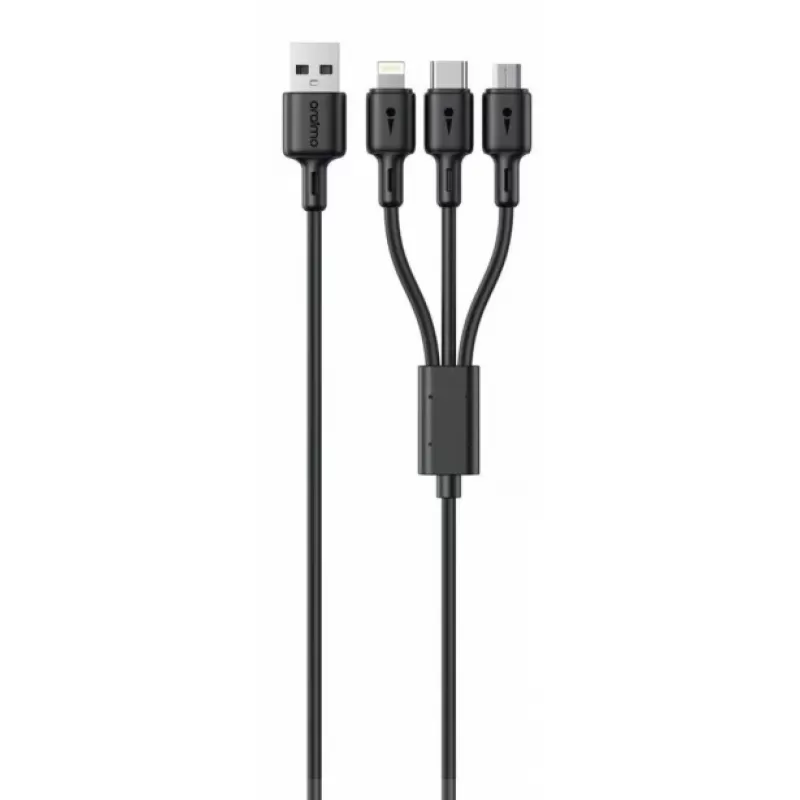 Cable Oraimo OCD-X93 USB-A/microUSB/Lightning/USB-C - Black