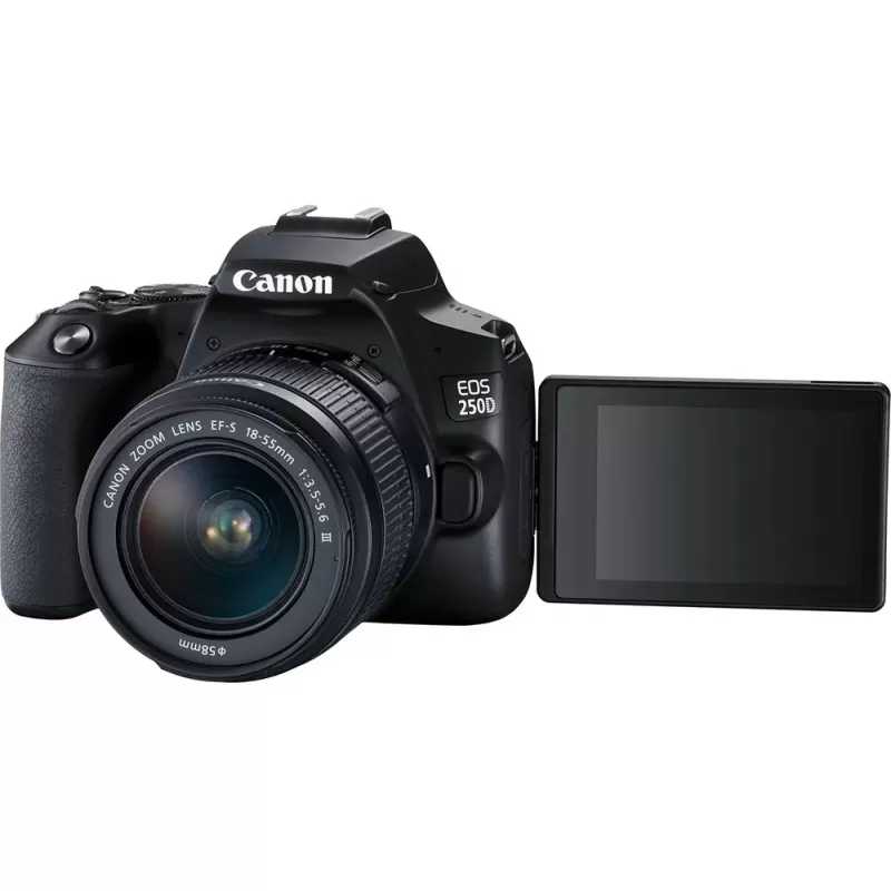 Cámara Digital Canon EOS 250D EF-S 18-55mm III Kit DSLR - Black
