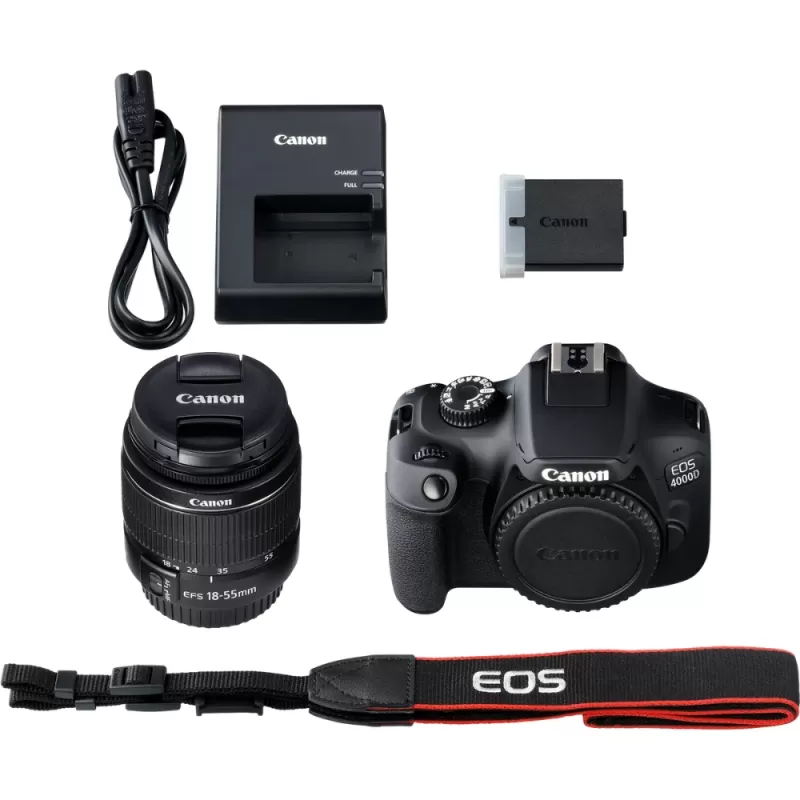 Cámara Canon EOS 4000D EF-S 18-55mm III Kit - Black