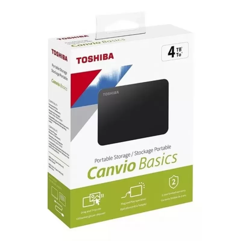 HD Externo Toshiba Canvio Basics HDTB540XK3A 2.5" 4TB - Black