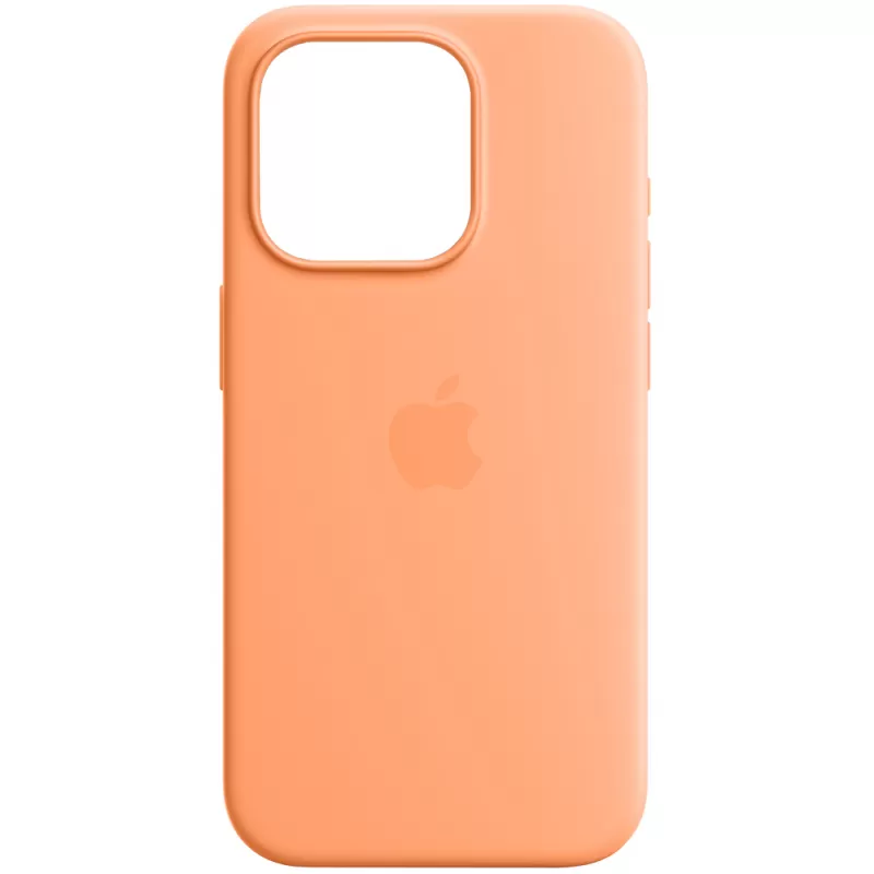 Apple Capa iPhone 15 Pro Silicone Case MT1H3ZM/A with MagSafe - Orange Sorbet