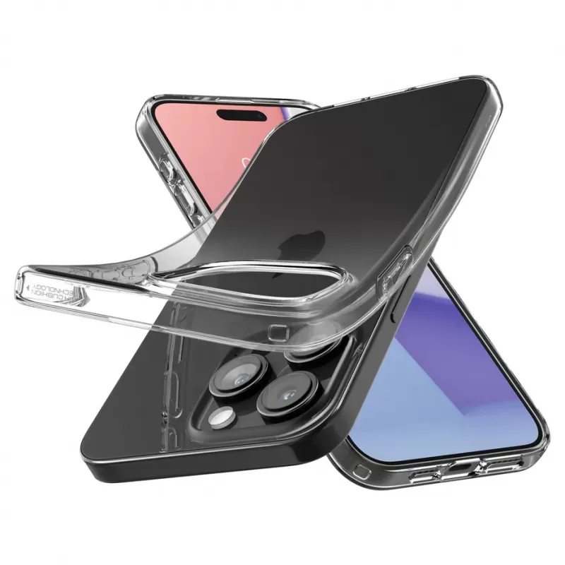 Capa Spigen iPhone 15 Pro ACS06468 Crystal Flex  - Transparente