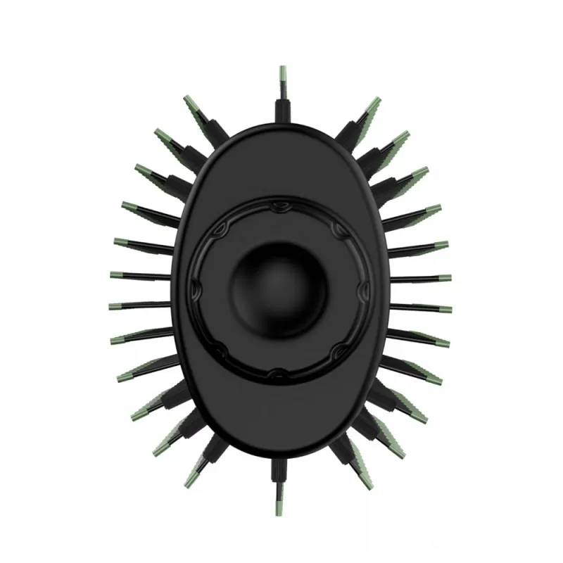Cepillo Secador Gama Avocado Power Brush 3D 1300W 2V - Black/Green