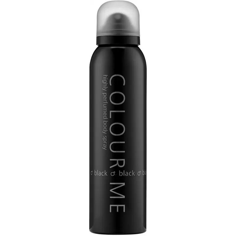 Kit Perfume Colour Me Black EDT 90ml + Body Spray Black 150ml - Masculino