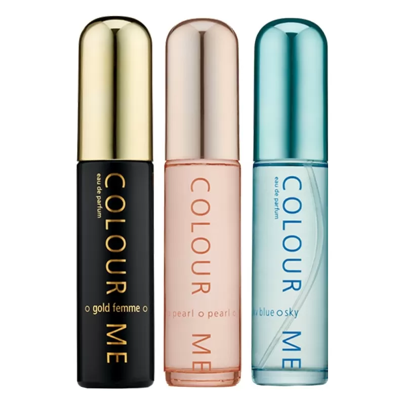 Kit Perfume Colour Me Femme Gold|Pearl|Sky Blue - ...