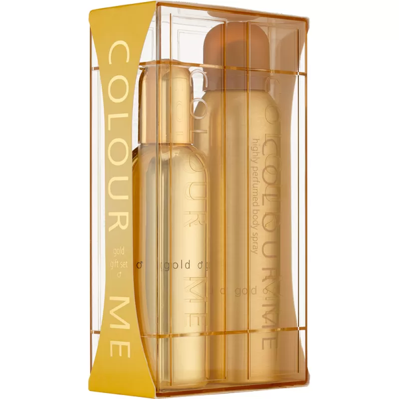 Kit Perfume Colour Me Gold EDP 100ml + Body Spray ...