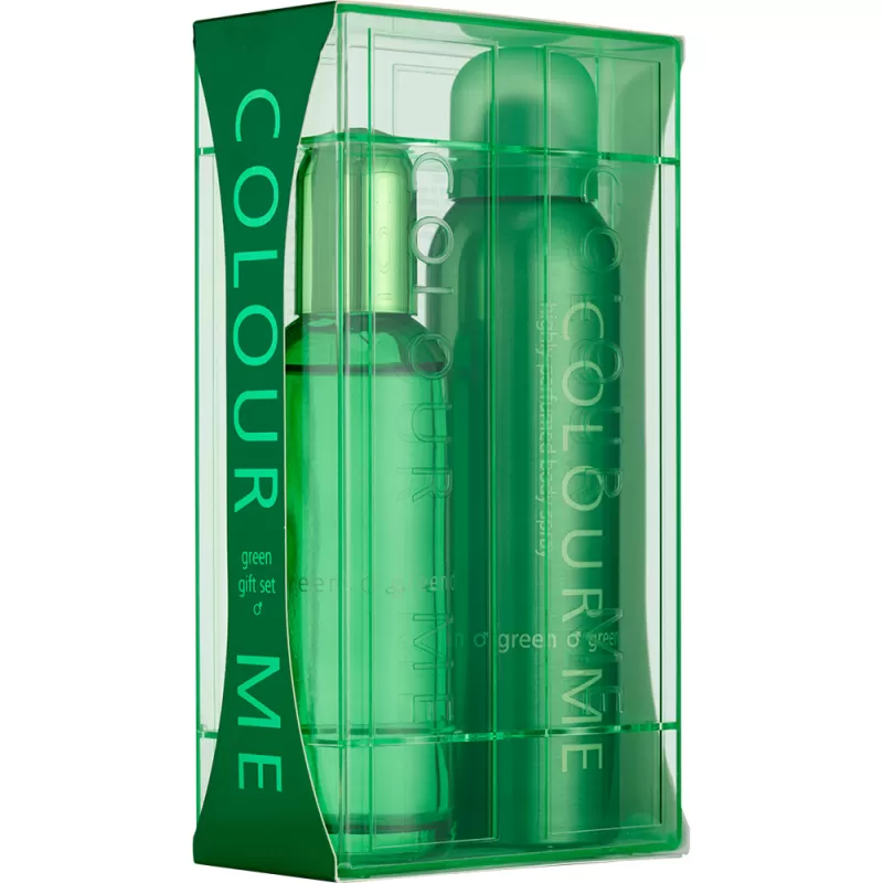 Kit Perfume Colour Me Green EDP 90ml + Body Spray ...