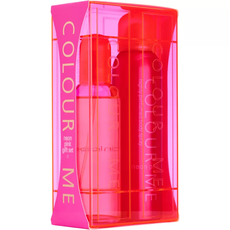 Kit Perfume Colour Me Neon Pink EDP 100ml + Body S...