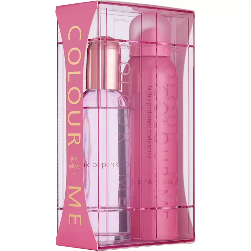 Kit Perfume Colour Me Pink EDP 100ml + Body Spray ...