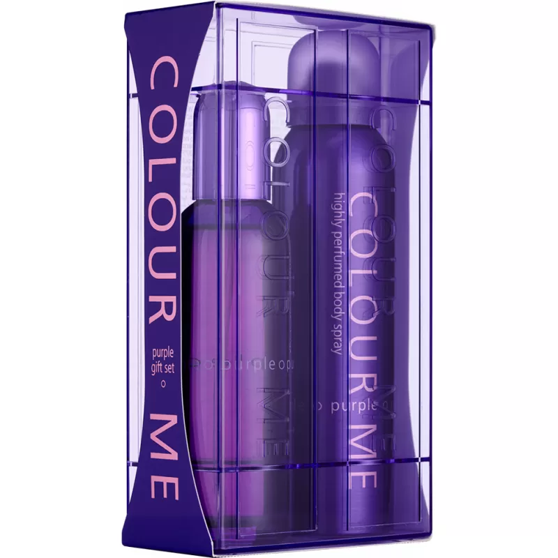 Kit Perfume Colour Me Purple EDP 100ml + Body Spra...