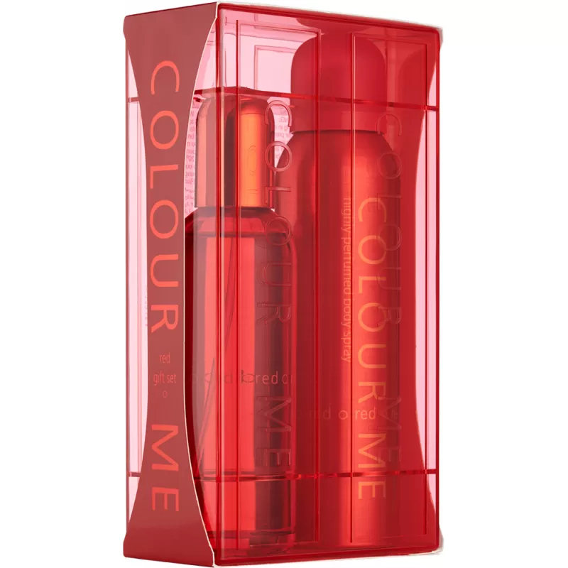 Kit Perfume Colour Me Red EDP 100ml + Body Spray Red 150ml - Femenino