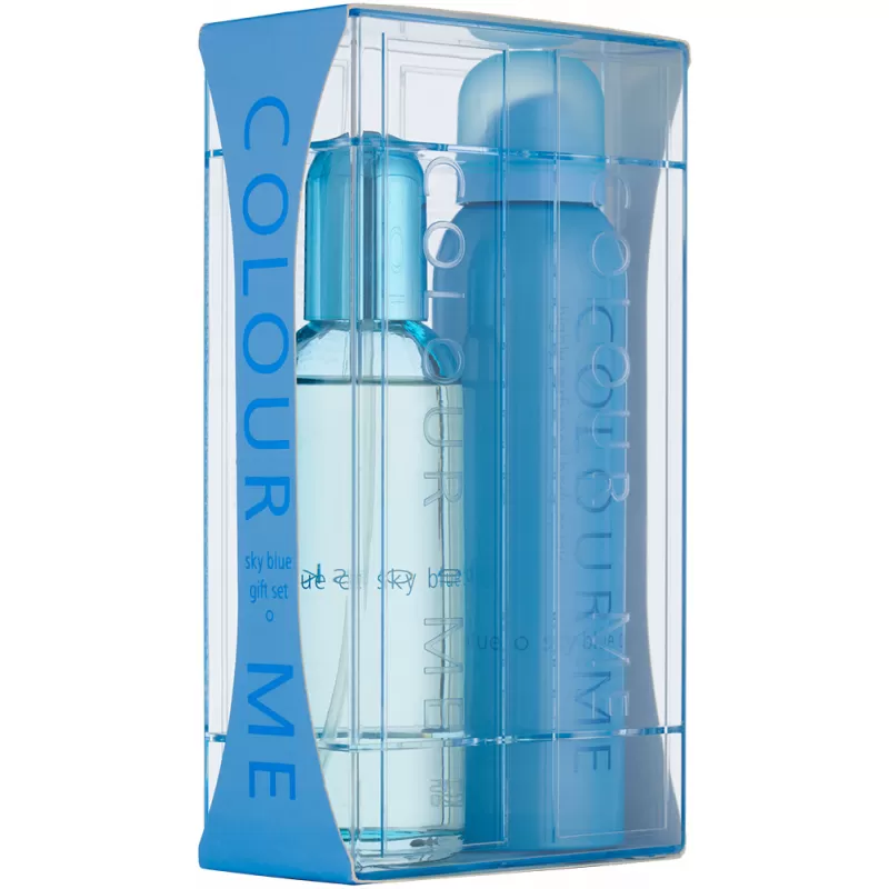 Kit Perfume Colour Me Sky Blue EDP 100ml + Body Spray Sky Blue 150ml - Femenino