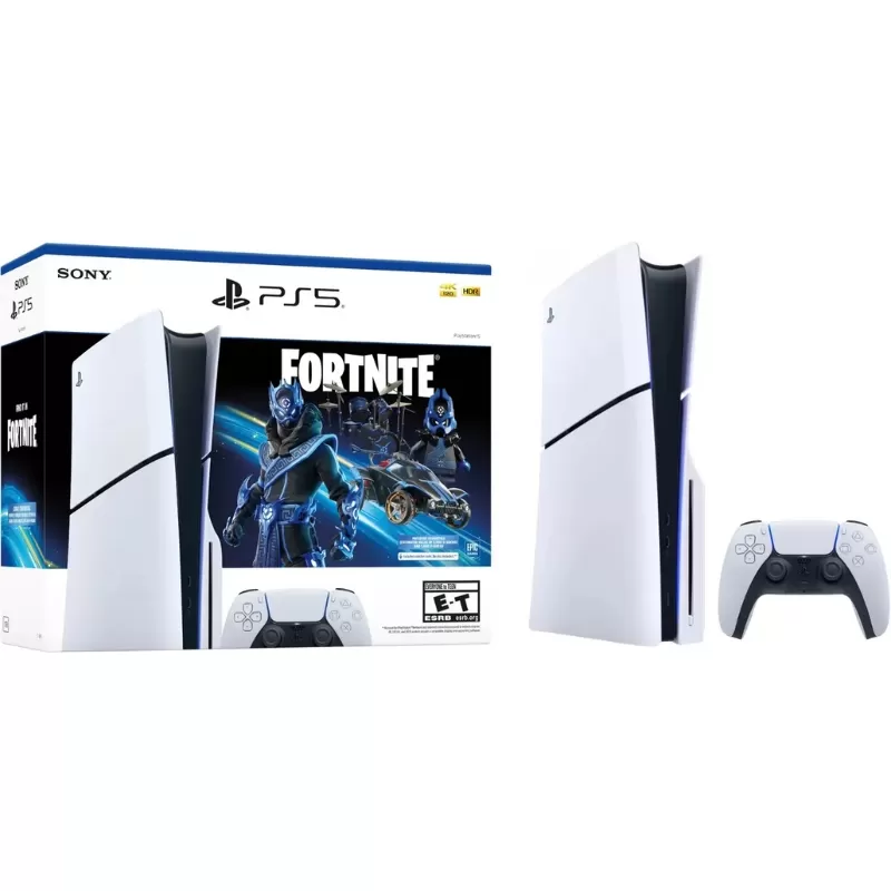 Consola Sony PlayStation 5 Slim Disk CFI-2015 1TB SSD Fortnite Cobalt Star Bundle - White/Black (Caja Fea)