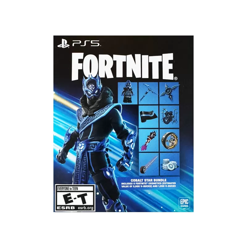 Consola Sony PlayStation 5 Slim Disk CFI-2015 1TB SSD Fortnite Cobalt Star Bundle - White/Black (Caja Fea)