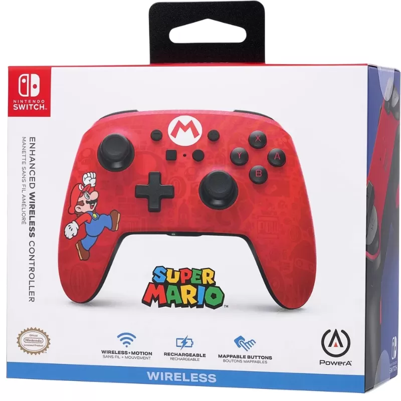 Control Wireless PowerA Nintendo Switch - Here We Go Mario (PWA-A-00654)