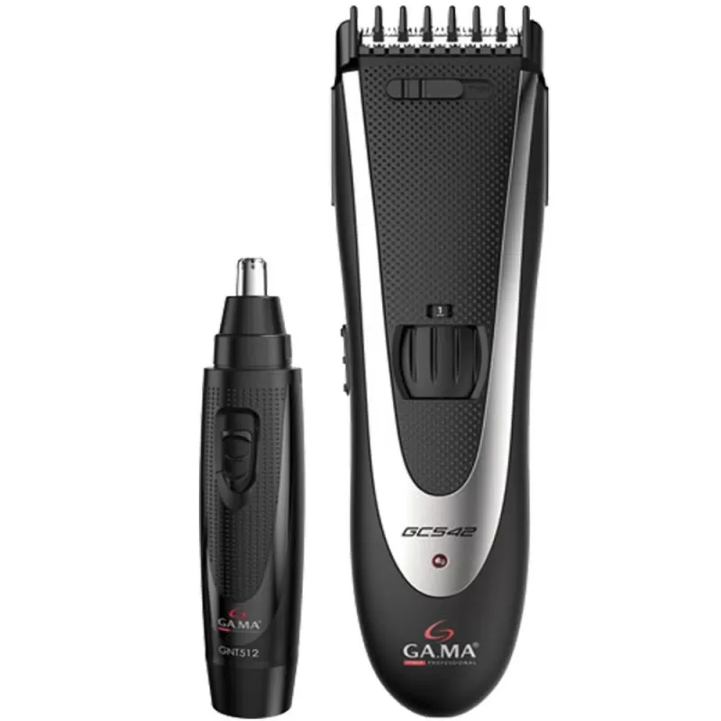 Cortador de Pelo Gama Set GC542 220V + Depilador Nasal GNT512 - Black