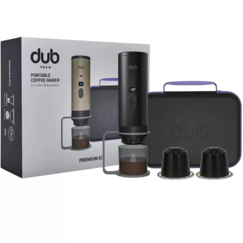 Cafetera Portátil Dub DBCM Premium Kit 3 en 1 USB...