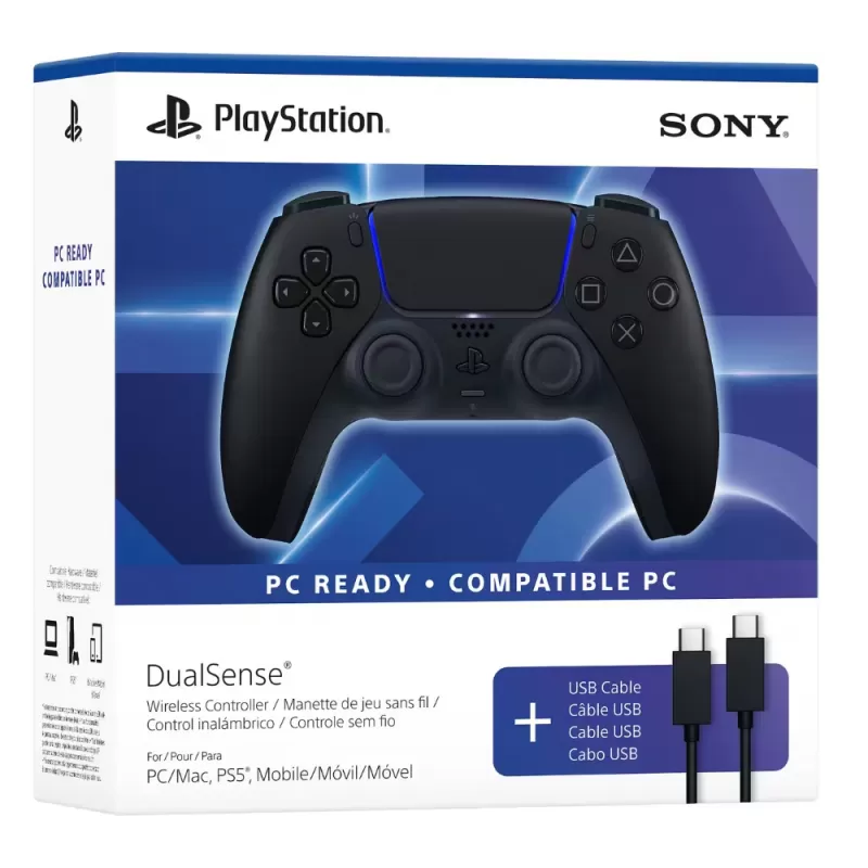Control Sony DualSense para PlayStation 5 - Midnight Black + Cable USB-C
