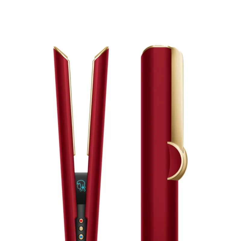 Alisador Dyson Airstrait™ HT01 1600W 220V - Red Velvet/Gold