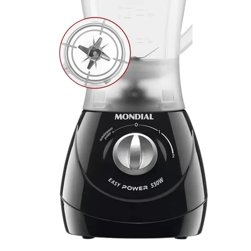 Licuadora Mondial Easy Power L-550-B 220V 1.9L 550W - Black