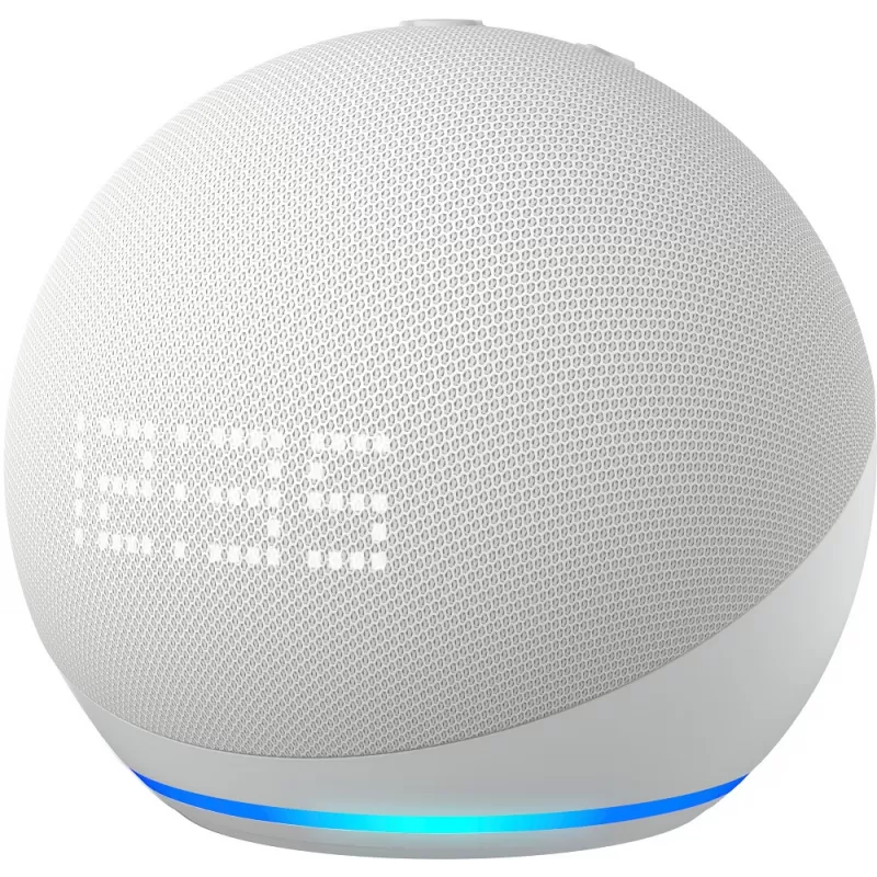 Speaker Amazon Echo Dot 5ª Generación With Clock - Glacier White (Caja Fea)