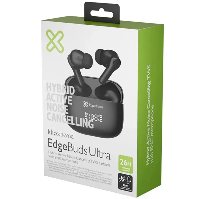 Auricular Klip Xtreme EdgeBuds Ultra KTE-850BK Bluetooth ANC - Black
