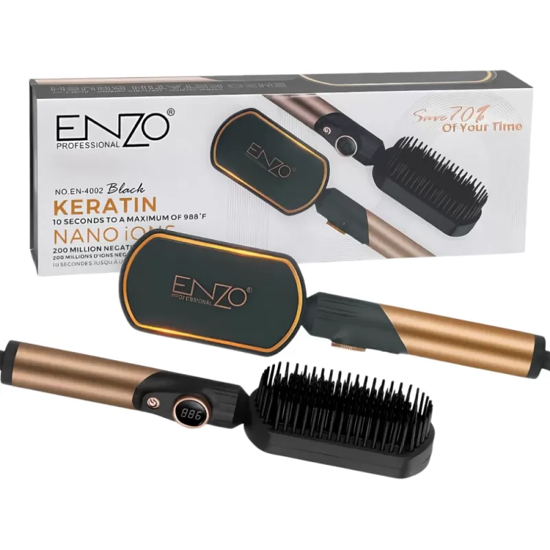 Cepillo Alisador Enzo EN-4002 65W 2V - Black