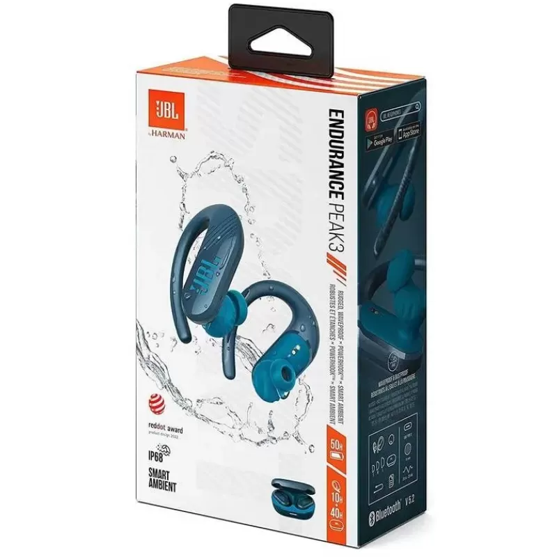 Auricular JBL Endurance Peak 3 Bluetooth - Blue