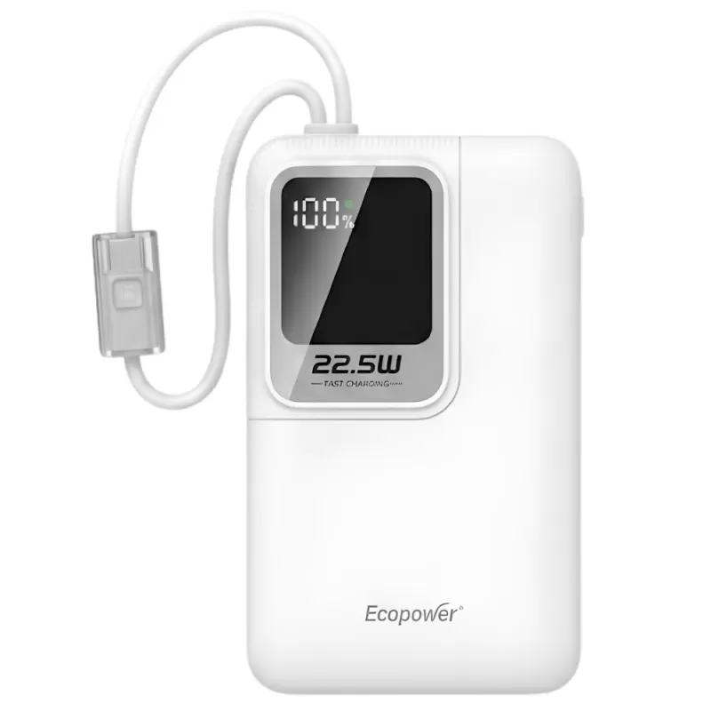Cargador Portátil Ecopower EP-C883 12.000mAh 22.5W - White
