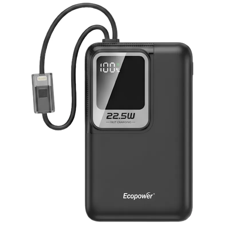 Cargador Portátil Ecopower EP-C883 12.000mAh 22.5W - Black