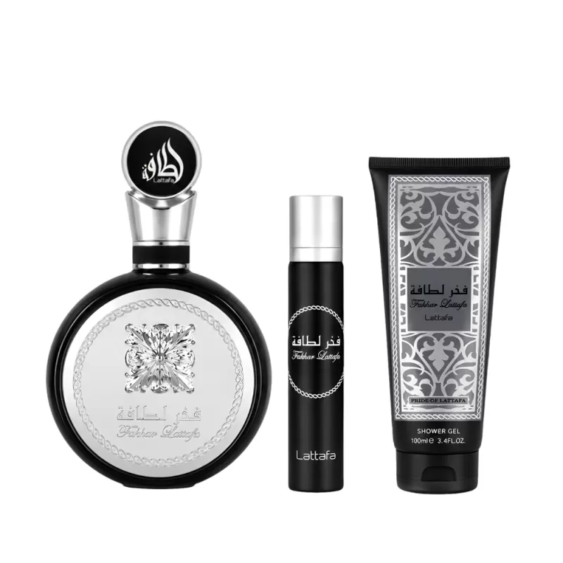 Kit Perfume Lattafa Pride Fakhar Black (3 PCS) - Masculino