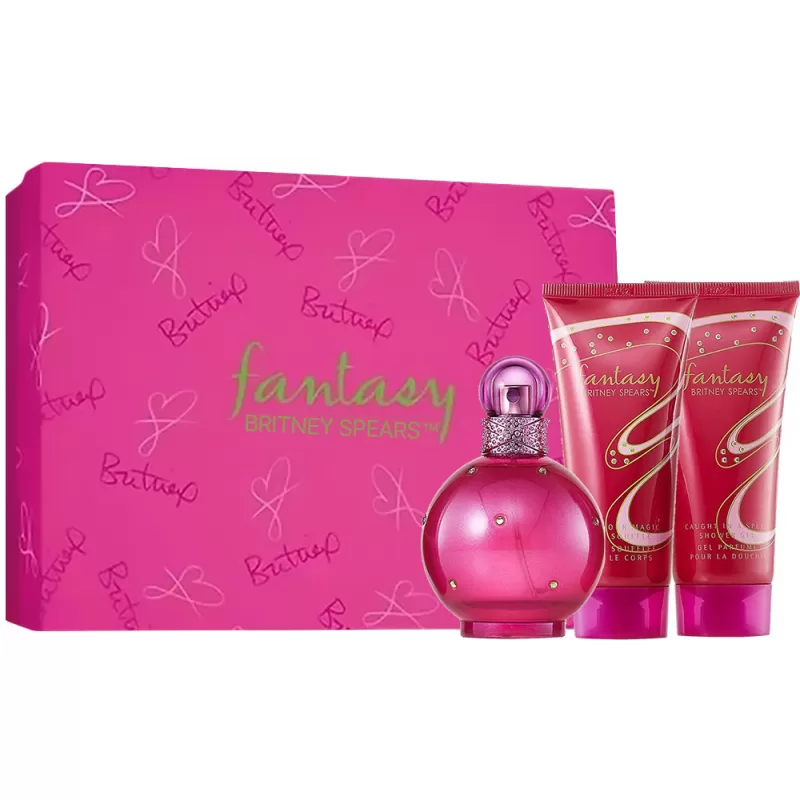 Kit Perfume Britney Spears Fantasy EDP + Body Lotion 100ml + Shower Gel 100ml - Femenino