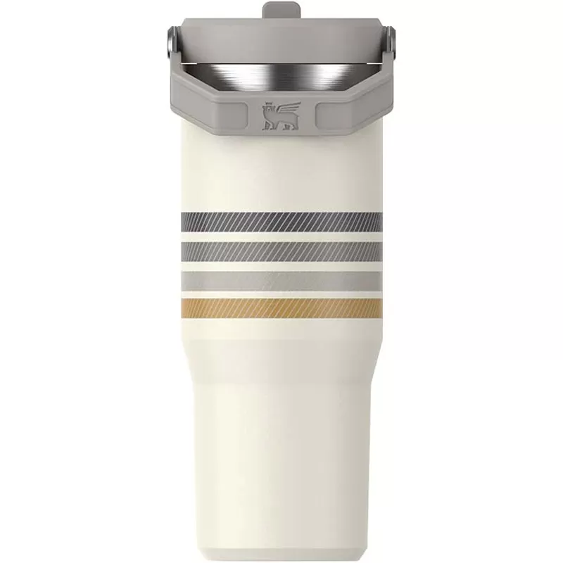 Termo Stanley The IceFlow Flip Straw Tumbler 887ml - Cream Ash Stripe