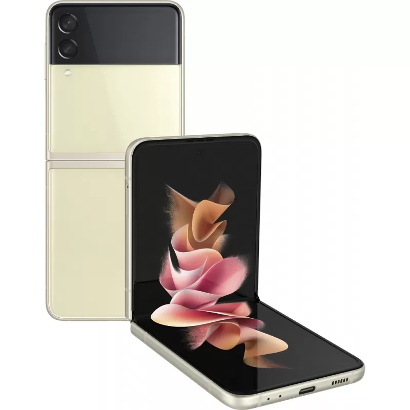 Smartphone Samsung Galaxy Z Flip3 SM-F711B 5G SS 6.7" 8/128GB Cream - Homologado