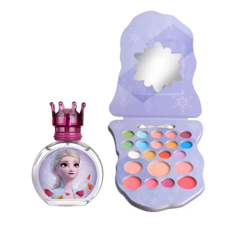 Kit Perfume Infantil Disney Frozen EDT 50mL + Shadow Palette + Blush + Lip Gloss - Femenino