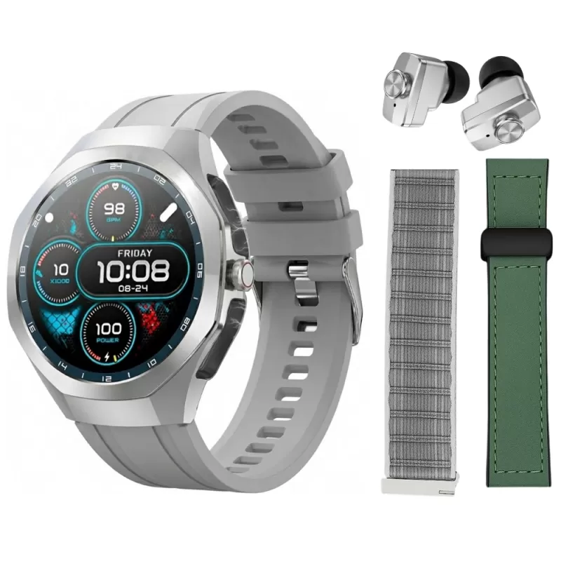 Reloj Smart G-Tide R9 Edge Silver + Auricular