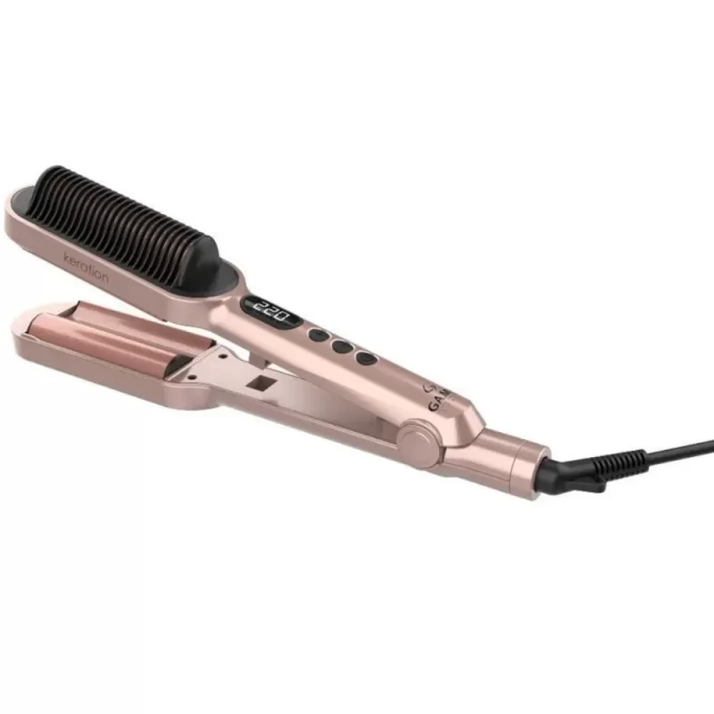 Alisador/Ondulador Gama Waver & Brush Keration 16mm 220°C 2V - Rose Gold