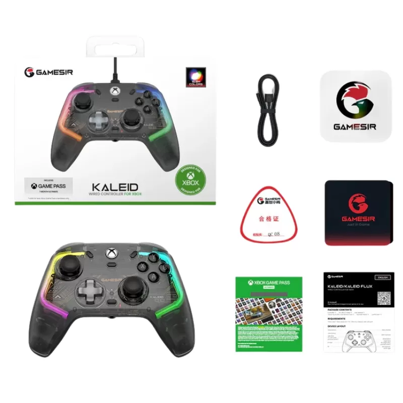 Control GameSir Kaleid Xbox Series X|S/Xbox One/Windows Black/RGB + Xbox Game Pass 1 Mes